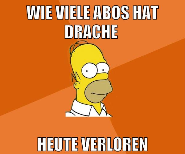 wie viele abos hat drache heute verloren
