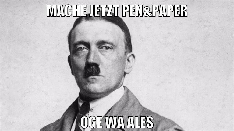 Mache jetzt pen&paper oge wa ales