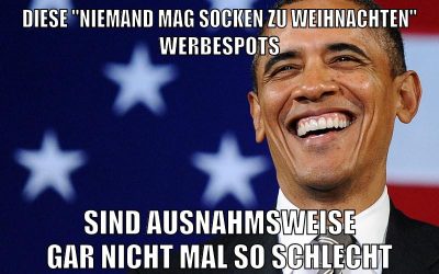 diese "niemand mag socken zu weihnachten" werbespots sind ausnahmsweise gar nicht mal so schlecht
