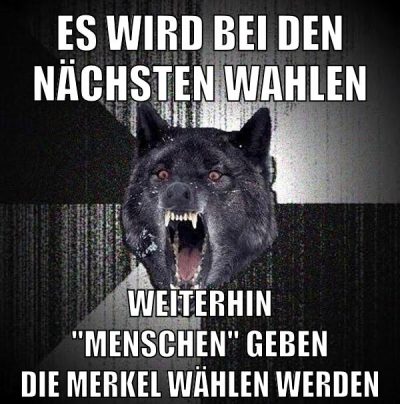es wird bei den nächsten wahlen weiterhin "menschen" geben die merkel wählen werden