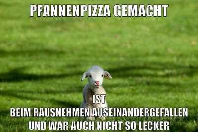 pfannenpizza gemacht ist beim rausnehmen auseinandergefallen und war auch nicht so lecker