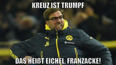 Kreuz ist trumpf Das heißt eichel, franzacke!