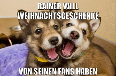 rainer will weihnachtsgeschenke von seinen fans haben