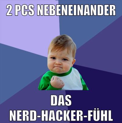 2 pcs nebeneinander das nerd-hacker-fühl