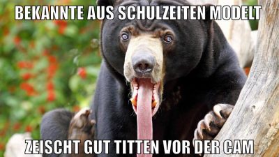 bekannte aus schulzeiten modelt zeischt gut titten vor der cam
