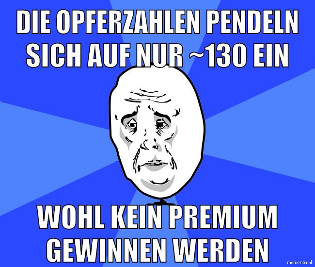 die opferzahlen pendeln sich auf nur ~130 ein wohl kein premium gewinnen werden