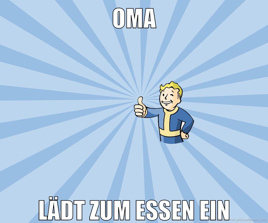oma lädt zum essen ein