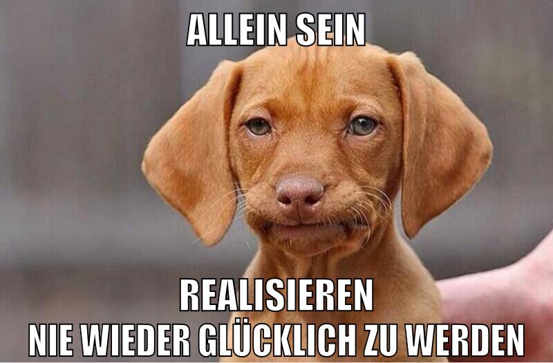 allein sein realisieren nie wieder glücklich zu werden