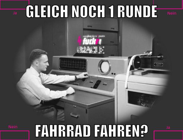 gleich noch 1 runde fahrrad fahren?