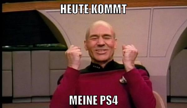 heute kommt meine ps4