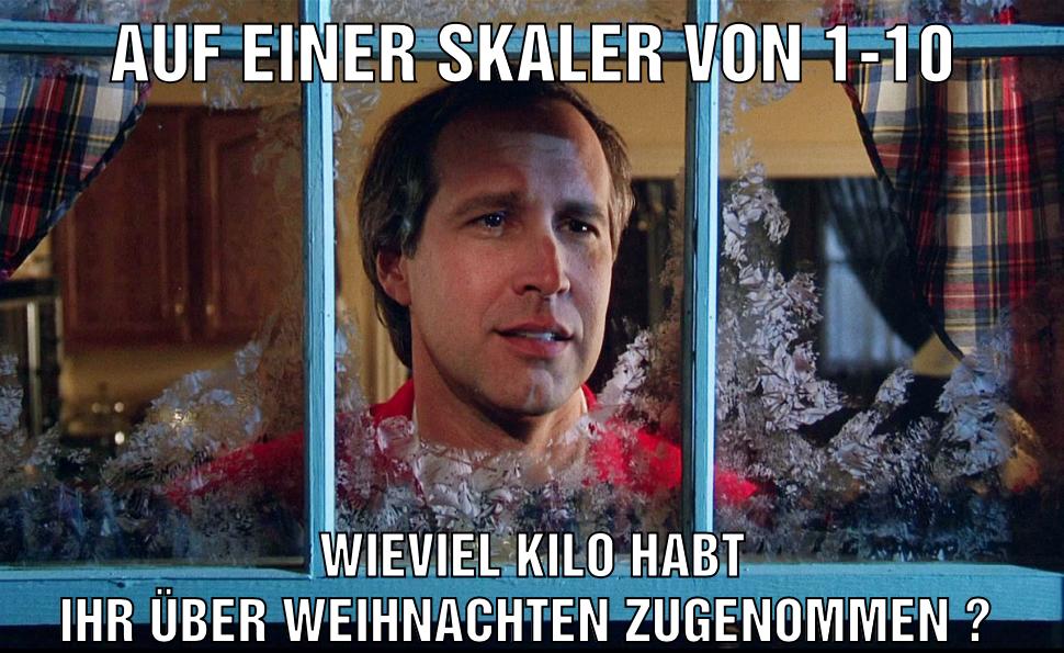 Auf einer skaler von 1-10 Wieviel Kilo habt ihr über Weihnachten zugenommen ?