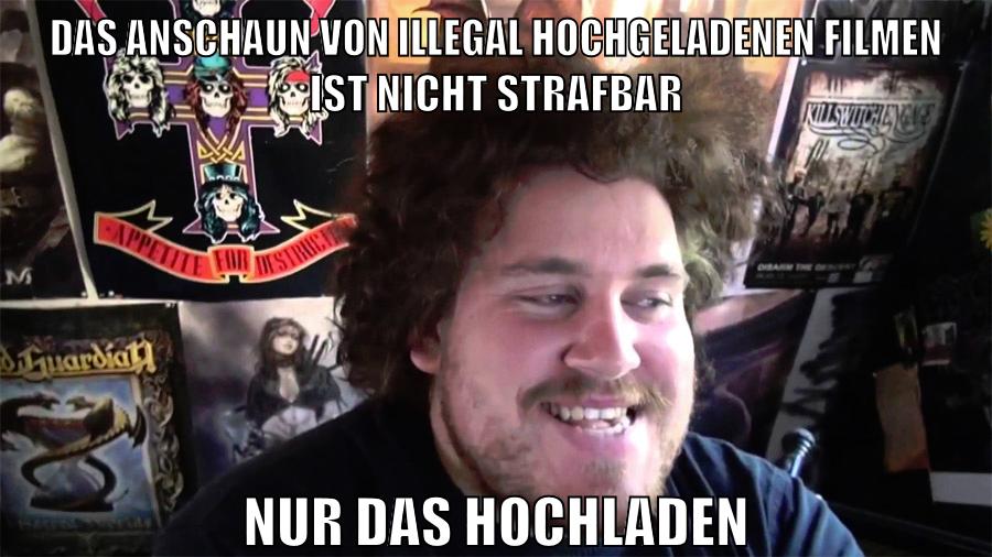 das anschaun von illegal hochgeladenen filmen ist nicht strafbar nur das hochladen