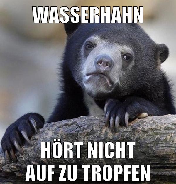 wasserhahn hört nicht auf zu tropfen