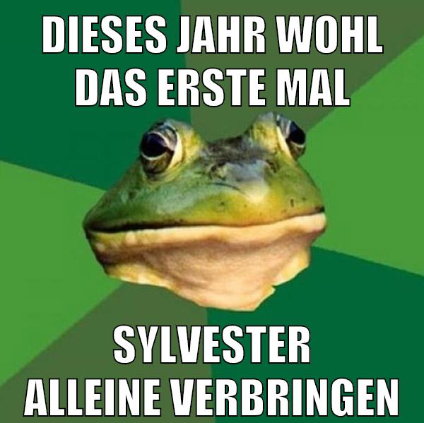 dieses jahr wohl das erste mal sylvester alleine verbringen