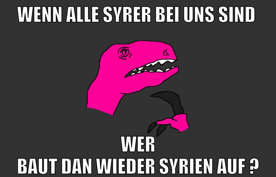 Wenn alle Syrer bei uns sind Wer baut dan wieder syrien auf ?