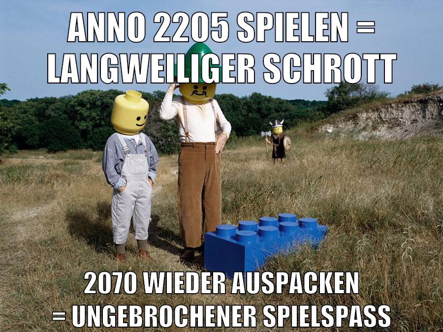 anno 2205 spielen = langweiliger schrott 2070 wieder auspacken = ungebrochener spielspaß