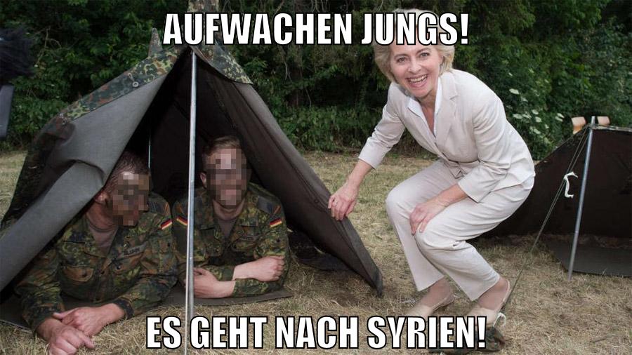 Aufwachen jungs! es geht nach syrien!