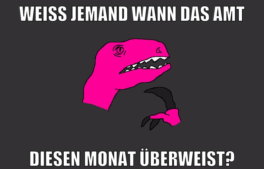 weiß jemand wann das amt diesen monat überweist?