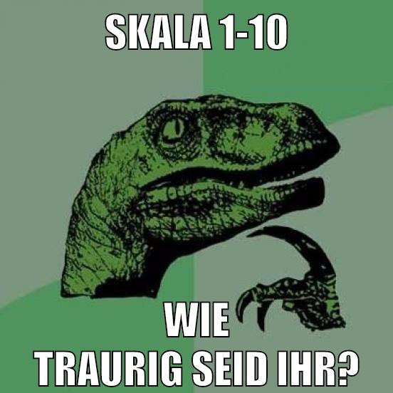 Skala 1-10 Wie traurig seid ihr?