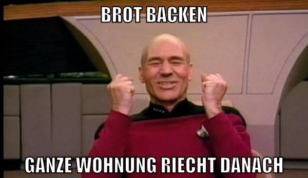 Brot Backen ganze wohnung riecht danach