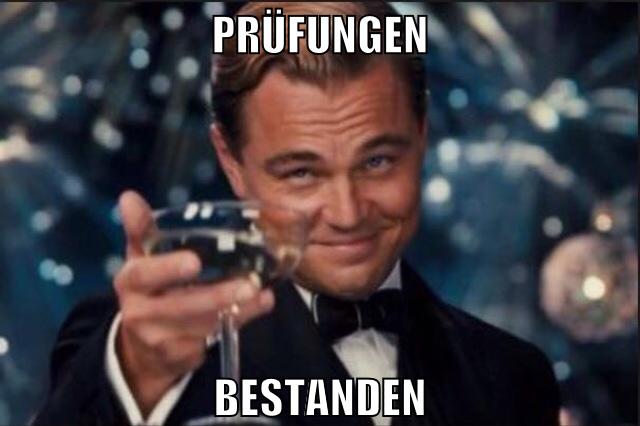 Prüfungen BESTANDEN