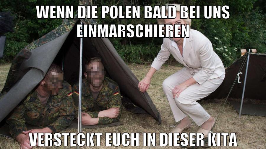 Wenn die polen bald bei uns einmarschieren versteckt euch in dieser kita