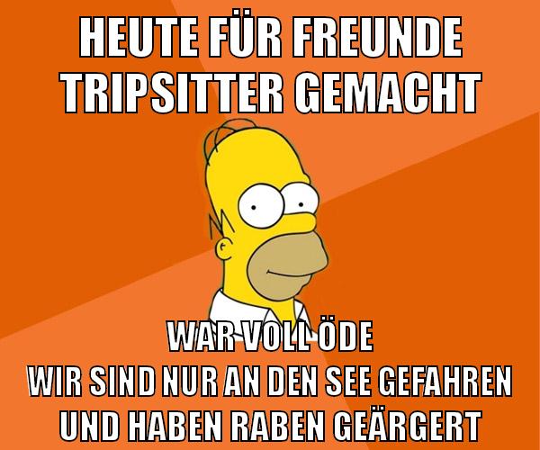 heute für freunde tripsitter gemacht war voll öde wir sind nur an den see gefahren und haben raben geärgert
