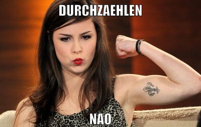 durchzaehlen nao