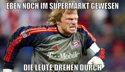 EBEN NOCH IM SUPERMARKT GEWESEN DIE LEUTE DREHEN DURCH
