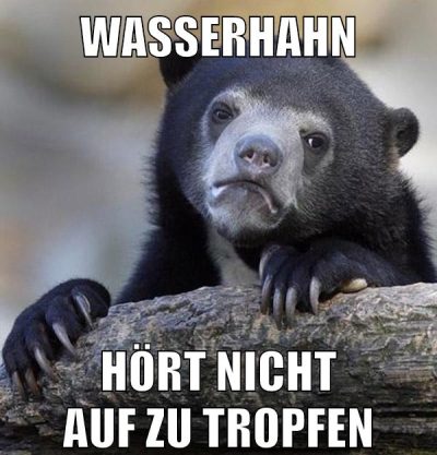 wasserhahn hört nicht auf zu tropfen