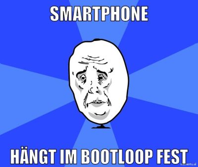 smartphone hängt im bootloop fest