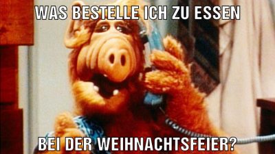 WAS BESTELLE ICH ZU ESSEN BEI DER WEIHNACHTSFEIER?