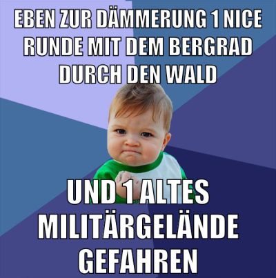 eben zur dämmerung 1 nice runde mit dem bergrad durch den wald und 1 altes militärgelände gefahren