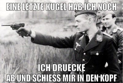 Eine letzte kugel hab ich noch ich druecke ab und schiess mir in den kopf