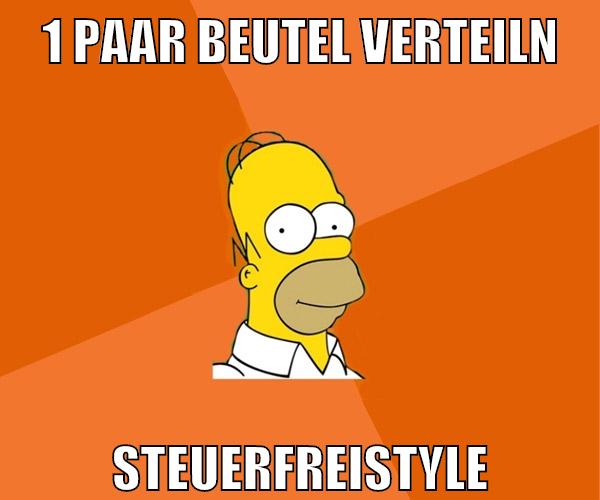 1 paar beutel verteiln steuerfreistyle