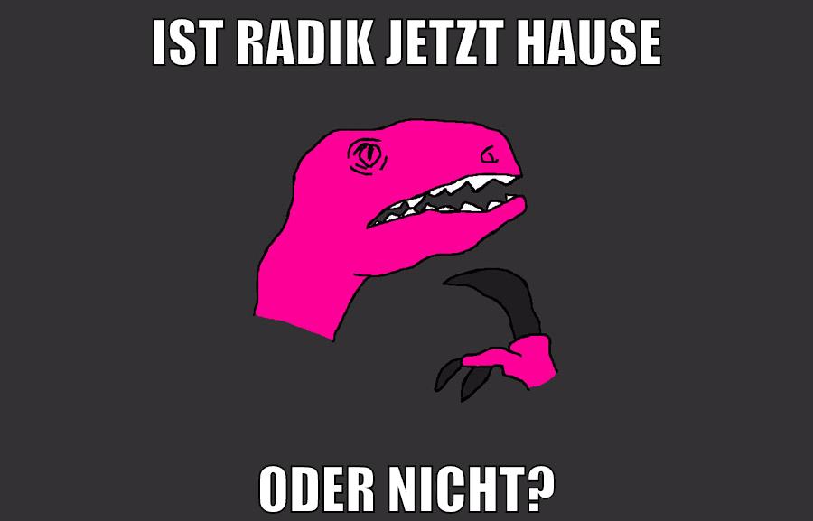 ist radik jetzt hause oder nicht?