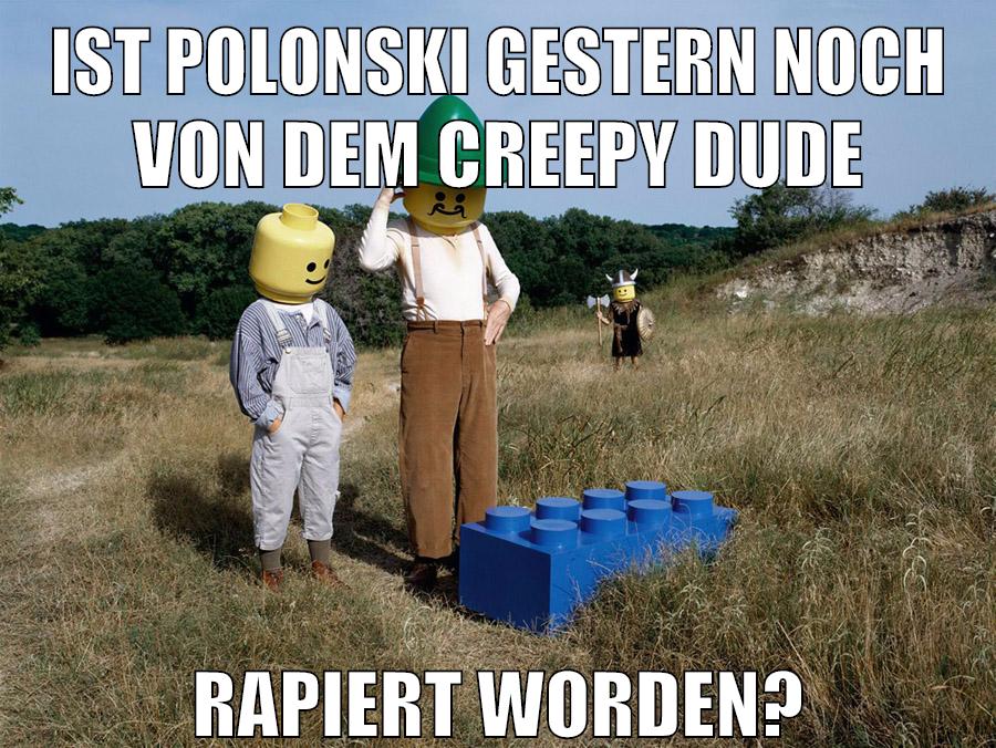 ist polonski gestern noch von dem creepy dude rapiert worden?