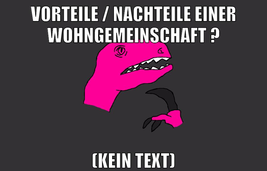 vorteile / Nachteile einer wohngemeinschaft ? (kein text)
