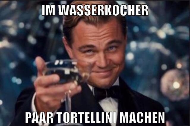 im wasserkocher paar tortellini machen