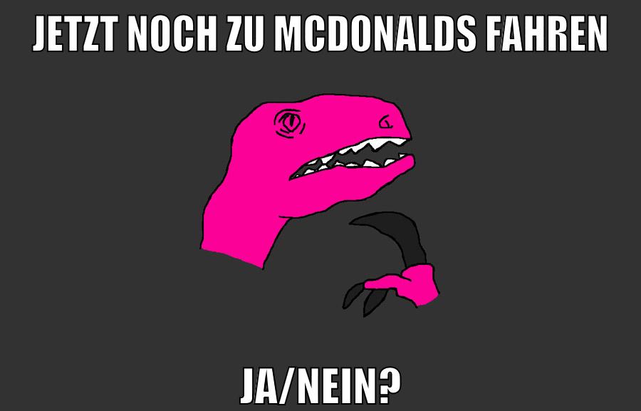 JETZT NOCH ZU MCDONALDS FAHREN JA/NEIN?
