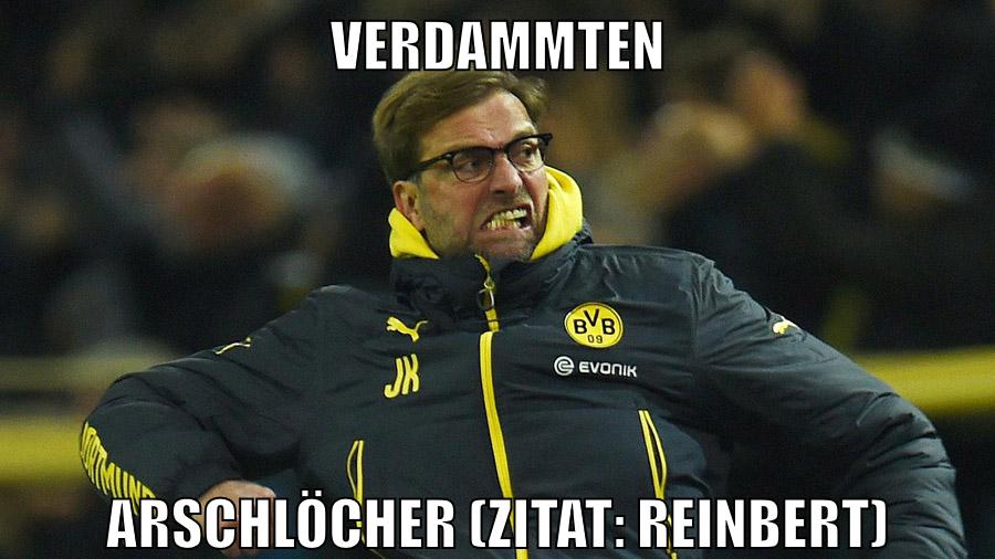 Verdammten arschlöcher (Zitat: Reinbert)