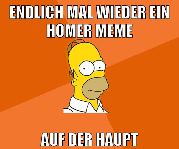 endlich mal wieder ein homer meme auf der haupt