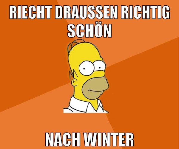 riecht draußen richtig schön nach winter