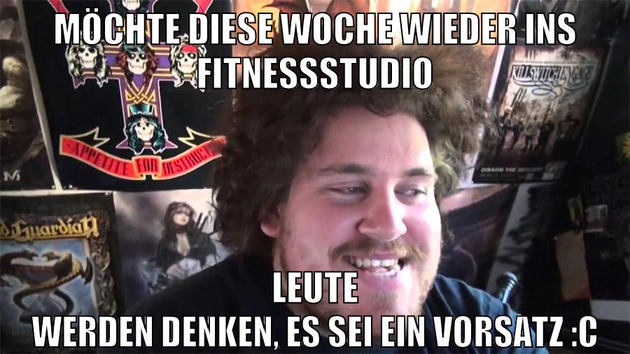 Möchte diese Woche wieder ins fitnessstudio leute werden denken, es sei ein Vorsatz :c