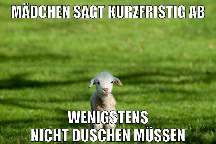 mädchen sagt kurzfristig ab wenigstens nicht duschen müssen