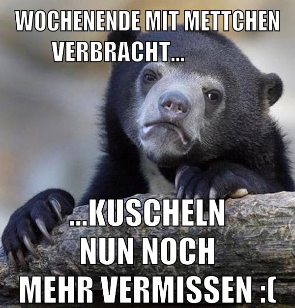wochenende mit mettchen verbracht... ...kuscheln nun noch mehr vermissen :(