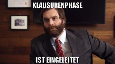 klausurenphase ist eingeleitet