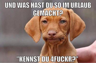 Und was hast du so im Urlaub gemacht? "Kennst du 4fuckr?"