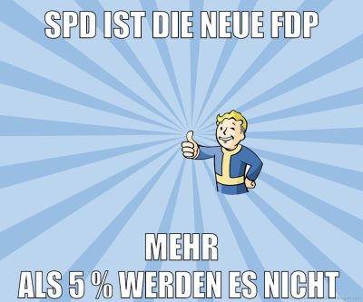 spd ist die neue fdp mehr als 5 % werden es nicht