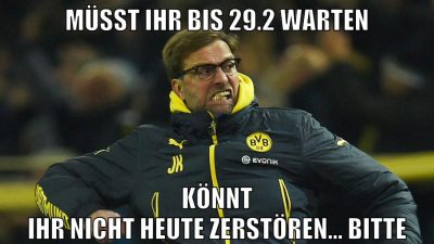 müsst ihr bis 29.2 warten könnt ihr nicht heute zerstören... BITTE